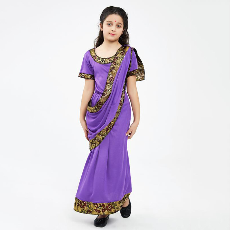 Anime Cosplay India - Roupas tradicionais indianas, sari para meninas,