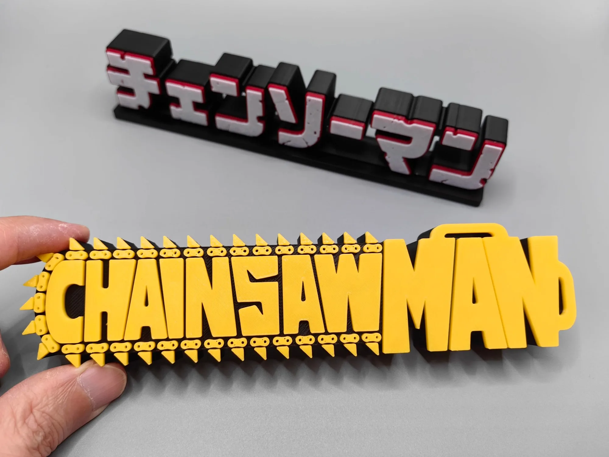 Anime Cosplay Chainsaw Man - Anime motosserra homem logotipo 3d modelo