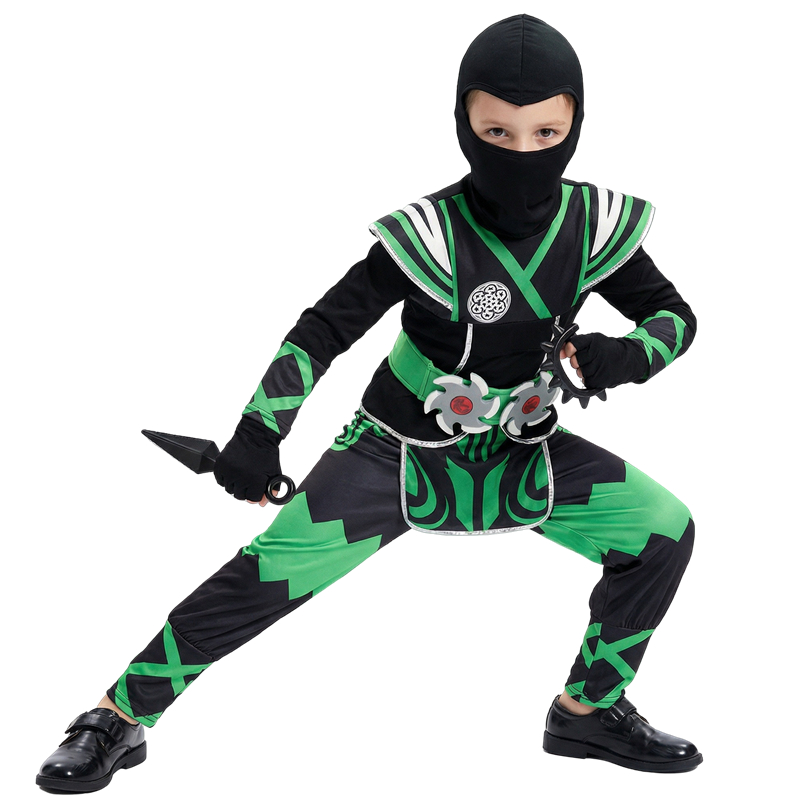 Kids Cosplay Anime - Conjunto de Fantasia de Ninja Japonês