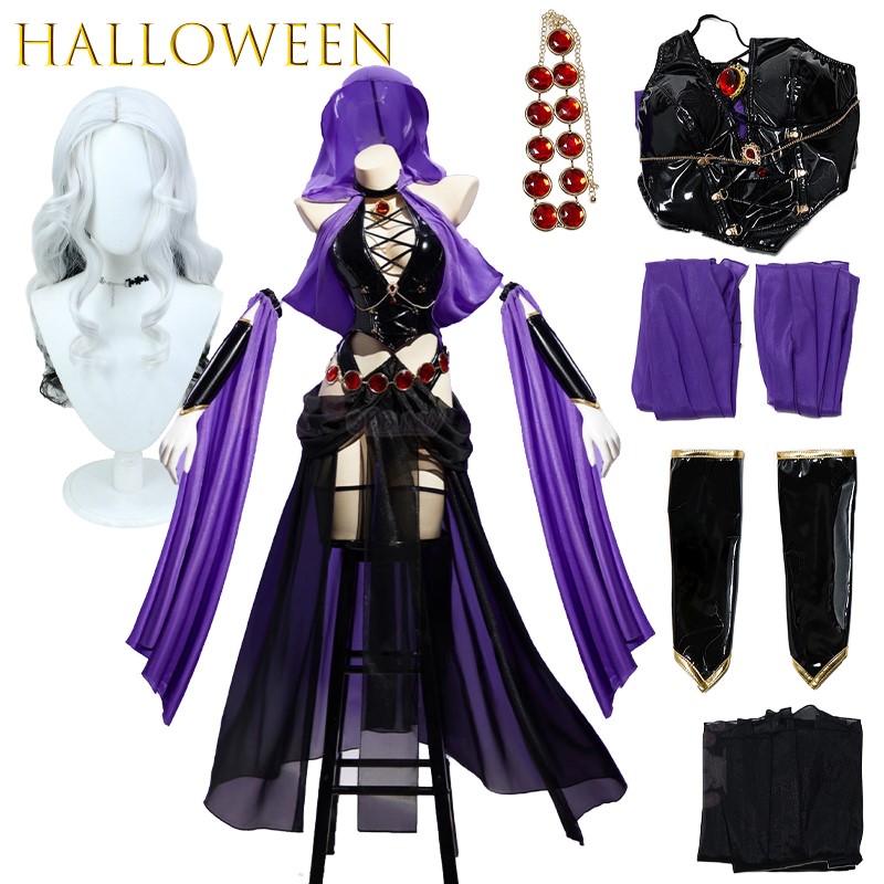 Anime Cosplay Outfits Female - Awitch banquete roxo dançarino vestido de