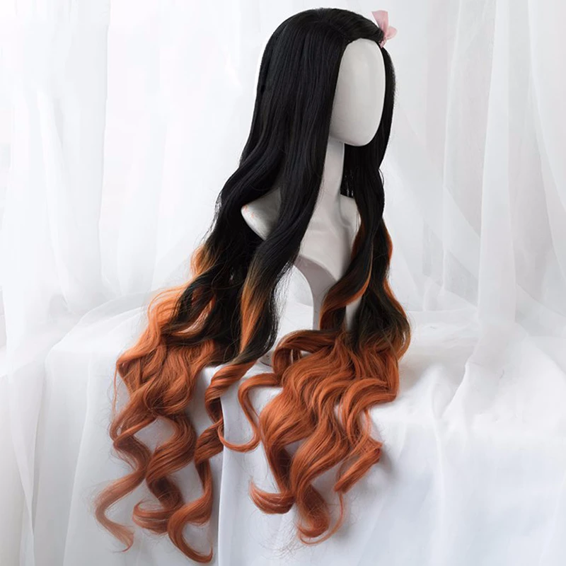 Peruca Kamado Nezuko para Cosp - Anime Cosplay Realistic avaliação e preço