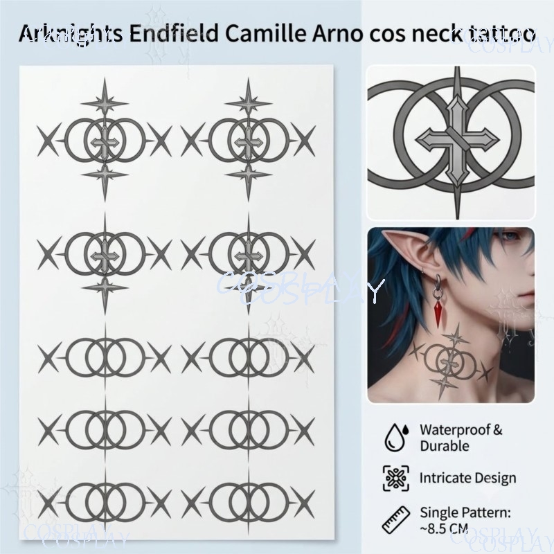 Adesivo de Tatuagem Temporária - Anime Cosplay Photoshoot avaliação e preço