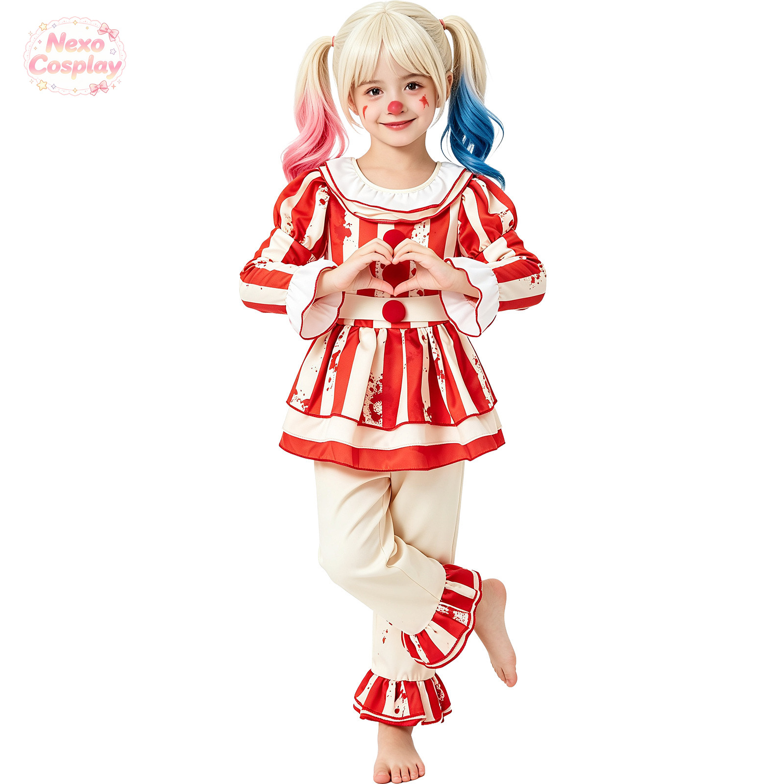 Fantasia de Palhaço de Terror  - Kids Cosplay Anime avaliação e preço