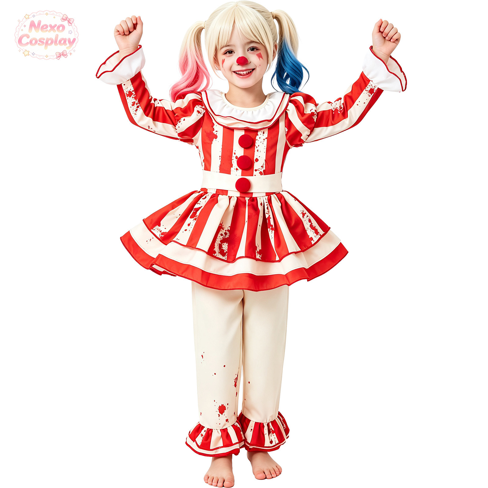 Fantasia de Palhaço de Terror  - Kids Cosplay Anime avaliação e preço