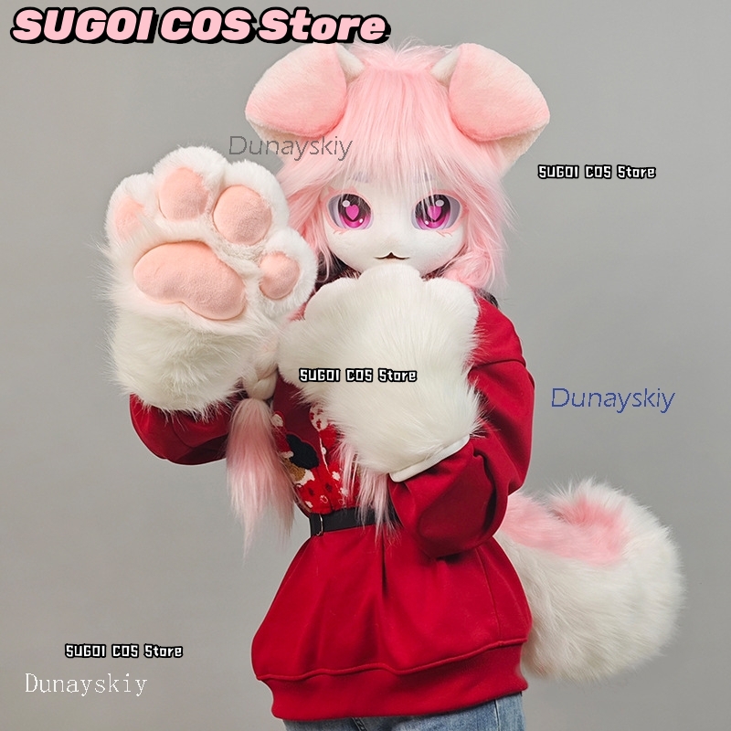 aBcSCS*Fursuit Head Kigurumi M - Anime Cosplay Mask avaliação e preço