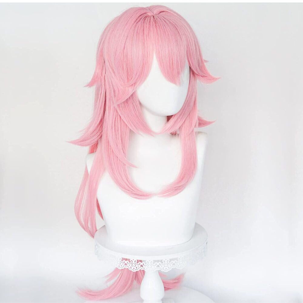 Peruca de Cosplay Yae Miko Gen - Anime Cosplay Realistic avaliação e preço
