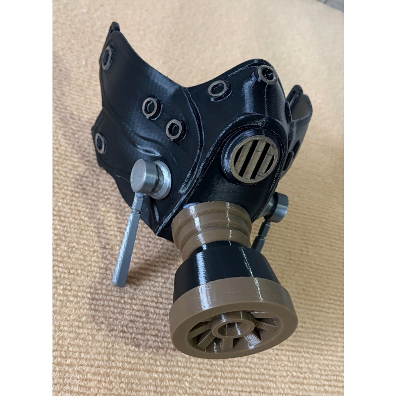 Máscara de Gás Preta 3D Impres - Anime Cosplay Mask avaliação e preço