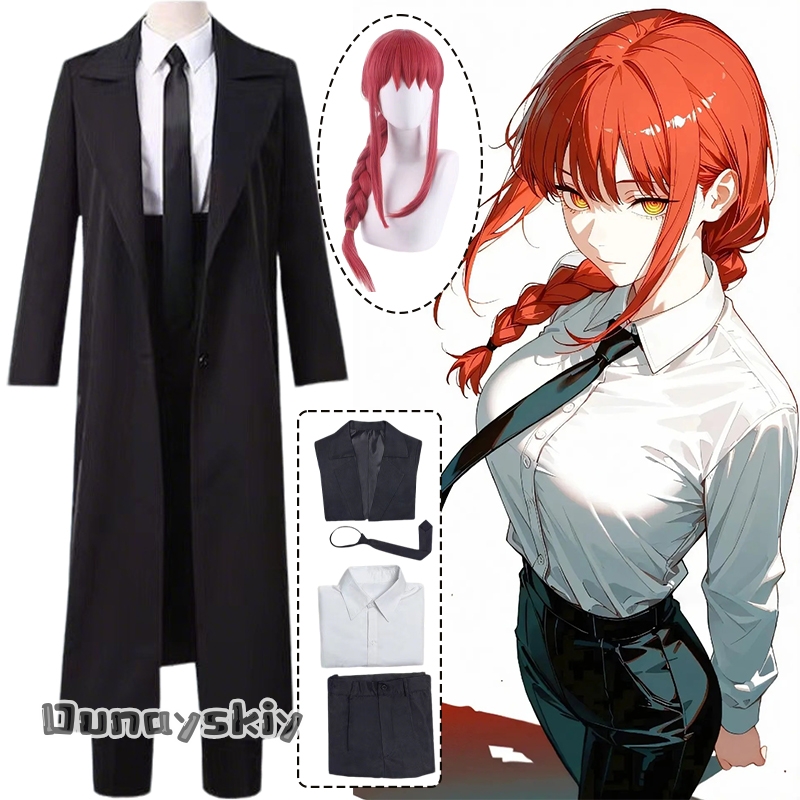 Anime homem makima cosplay tra - Anime Cosplay Chainsaw Man avaliação e preço