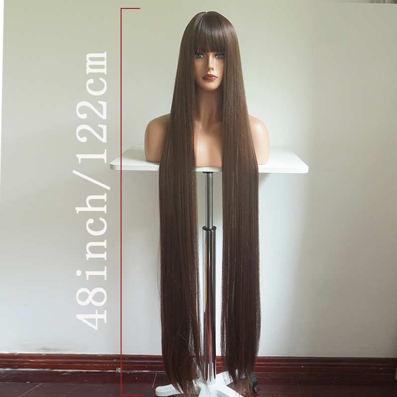 48 Polegada ultra-longo rosa n - Anime Cosplay Photoshoot avaliação e preço