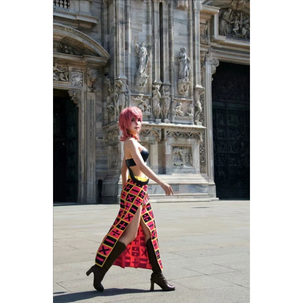 Peruca de Cosplay da Trish Una - Anime Cosplay Photoshoot avaliação e preço