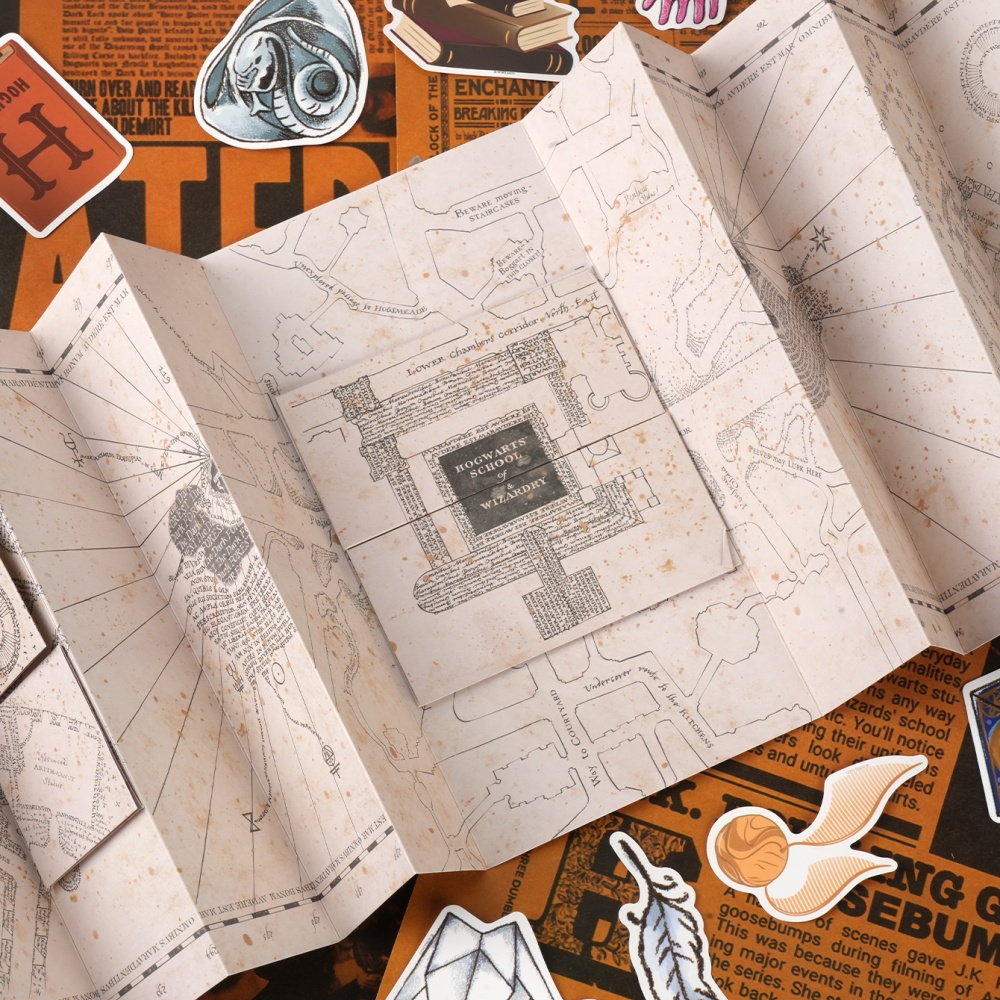 1PC Mapa da Escola de Magia do - Anime Cosplay Props avaliação e preço